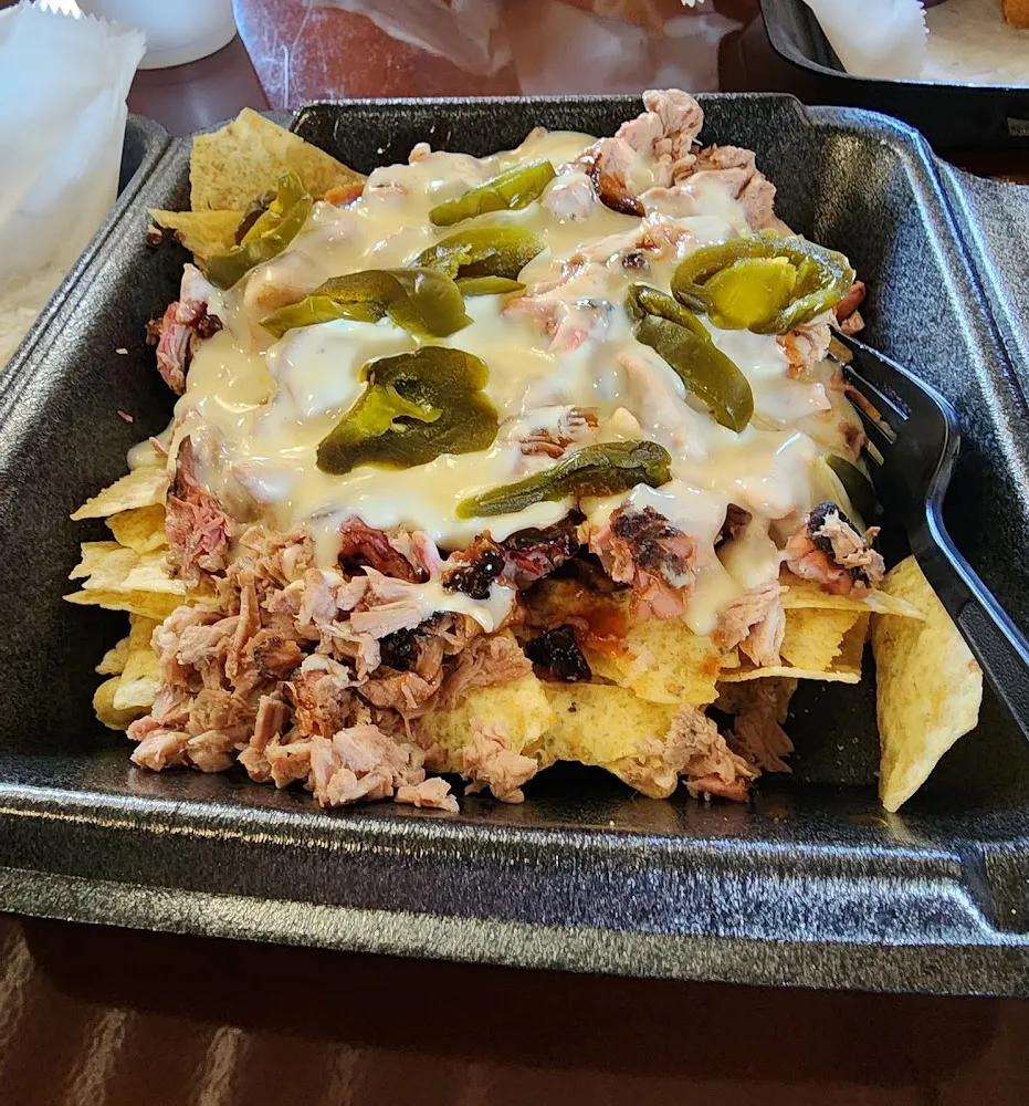 Half Order of Pork BBQ Nachos